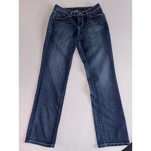 JAG Women's Jeans Size 10 Blue Bootcut Stretch Denim Embroidered Back Pockets